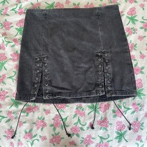 Urban Outfitters Lace- Up Denim Skirt Size - Small